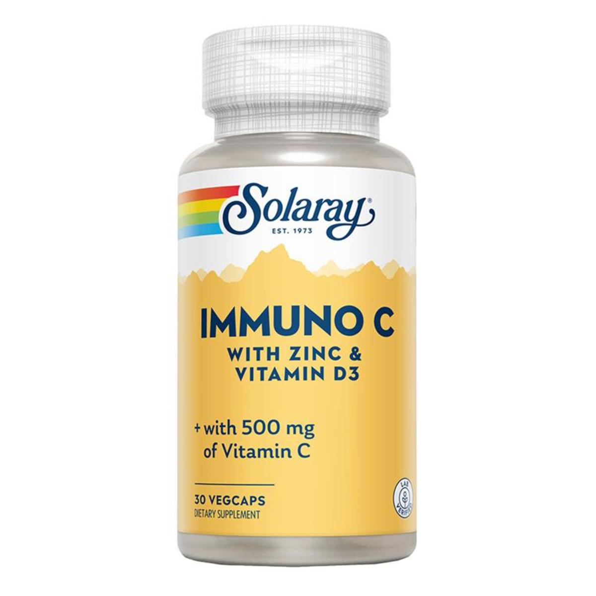 Solaray Immuno C D3 Zinc 30 cápsulas