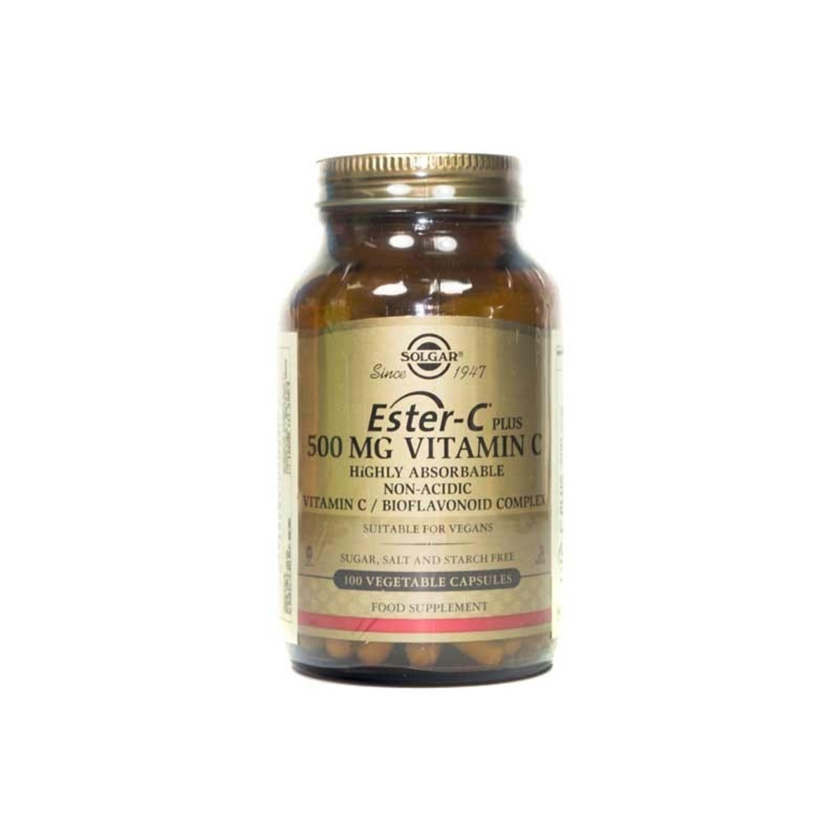 Solgar Ester-C Plus Vitamina C 500 mg 100 Cápsulas Vegetales