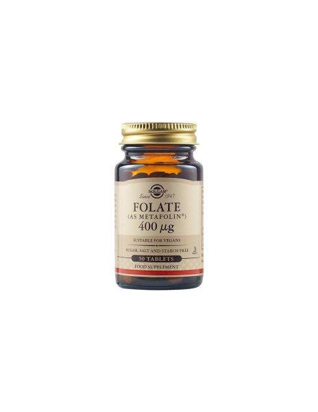 Solgar Folato 400 Mcg 50 comprimidos
