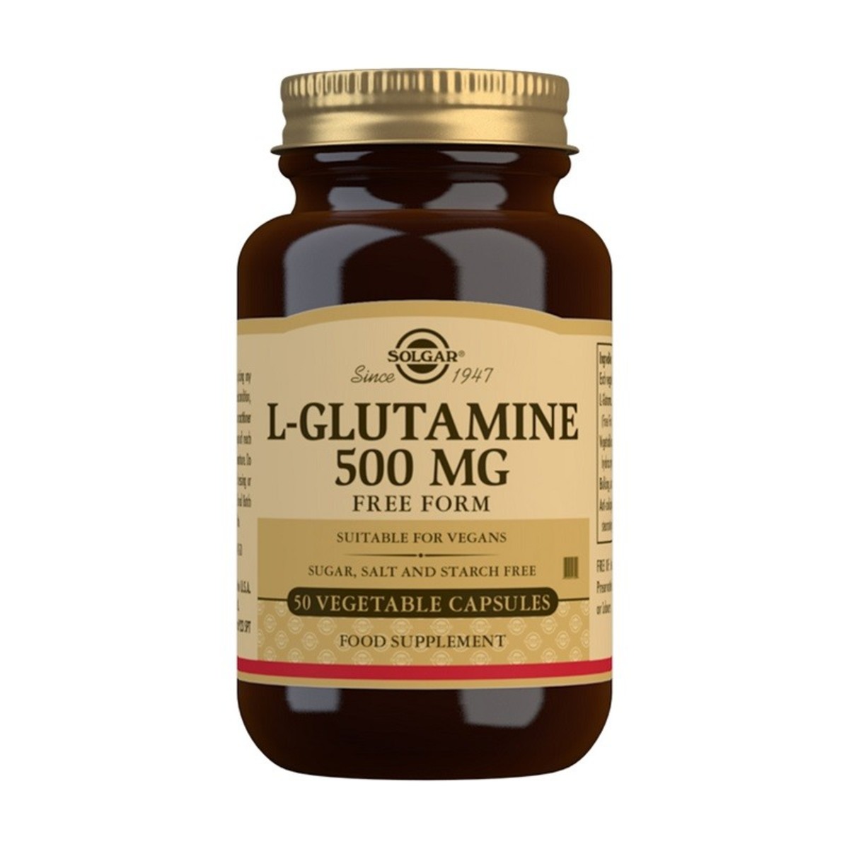 SOLGAR L-Glutamina 500 mg 50 Cápsulas