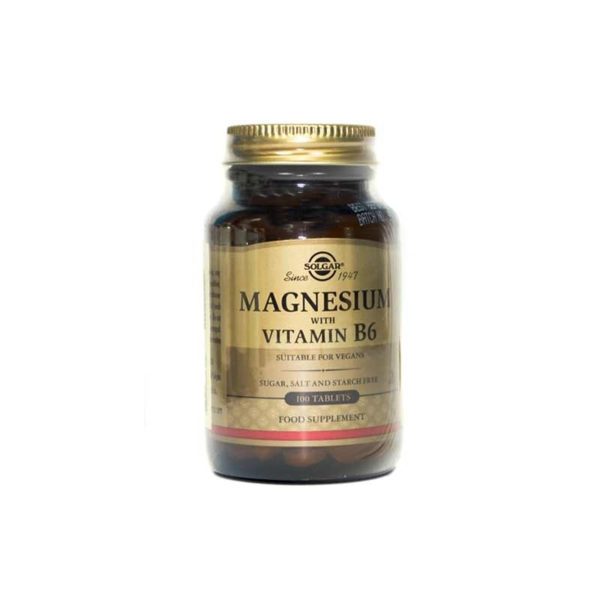 Solgar Magnésium avec Vitamine B6 100 Comprimés