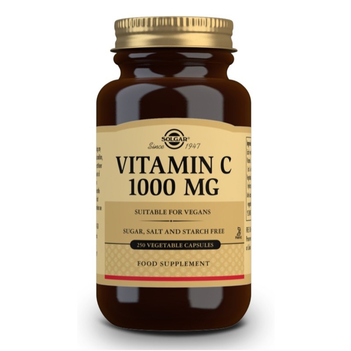Vitamina C 1000 mg Cápsulas Vegetales 250 unidades – Solgar