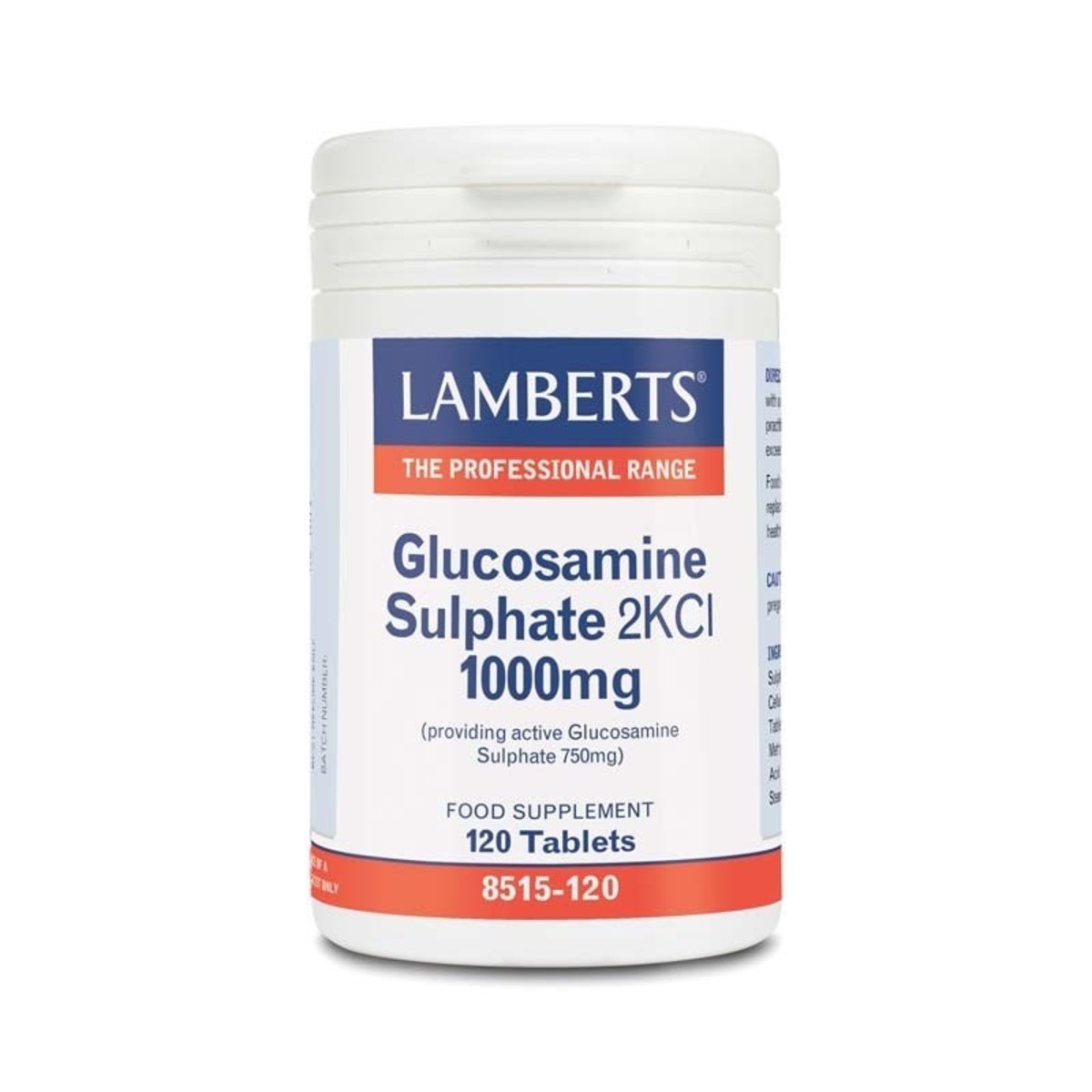 Sulfato de Glucosamina 1000 mg 120 Comprimidos Lamberts