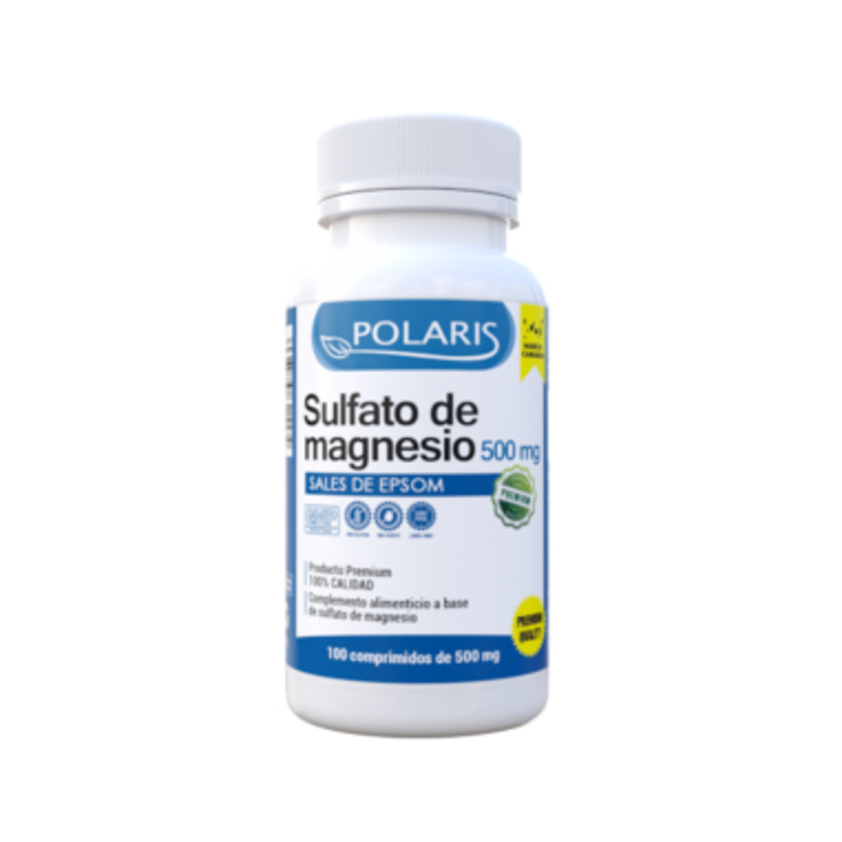 Sulfato de Magnesio 500 Mg 100 Comprimidos Polaris