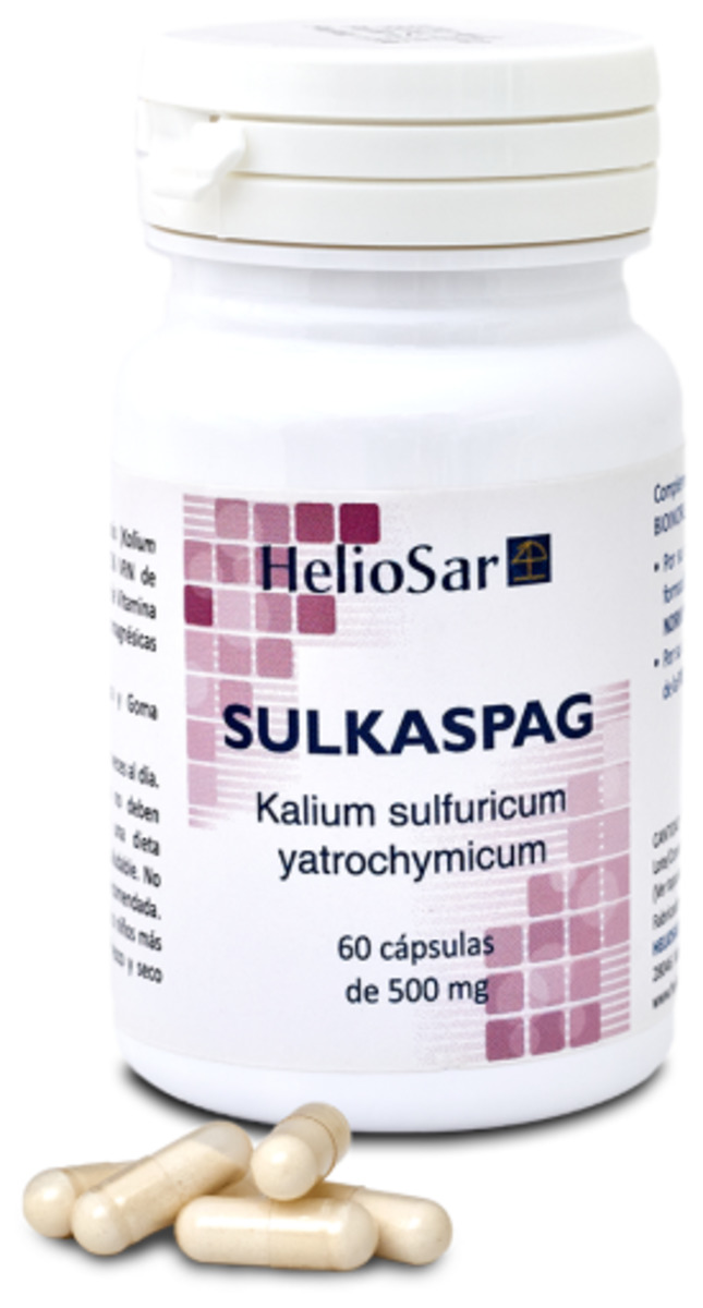 Sulkaspag Kalium Sulfuricum 60 Cápsulas Heliosar