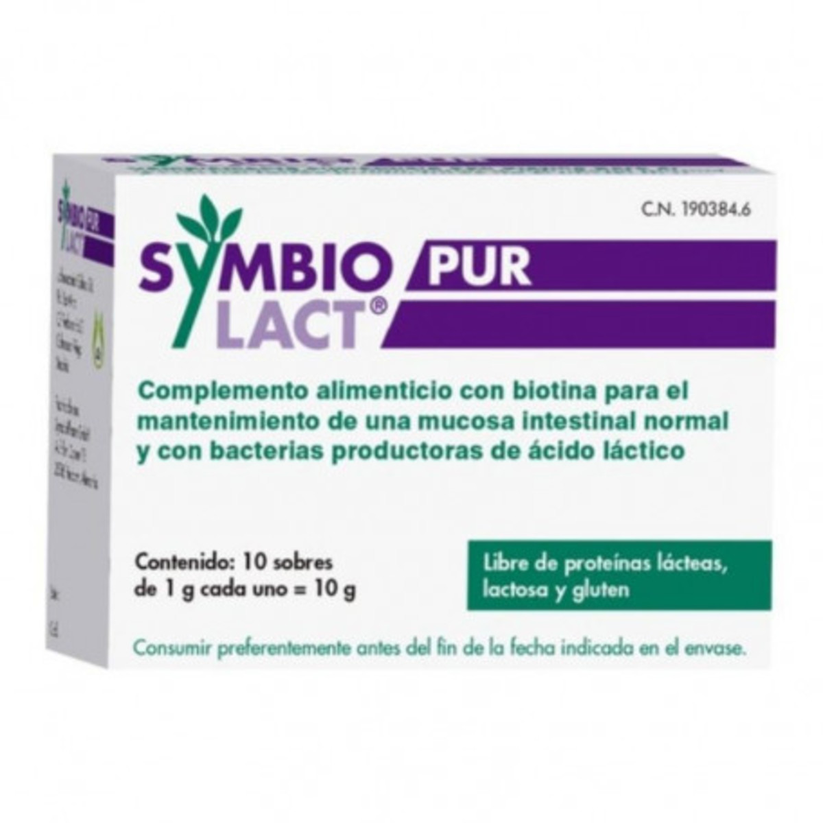Symbiolact Pur Complemento Alimenticio Sin Proteína Láctea10 Sobres Symbiopharm