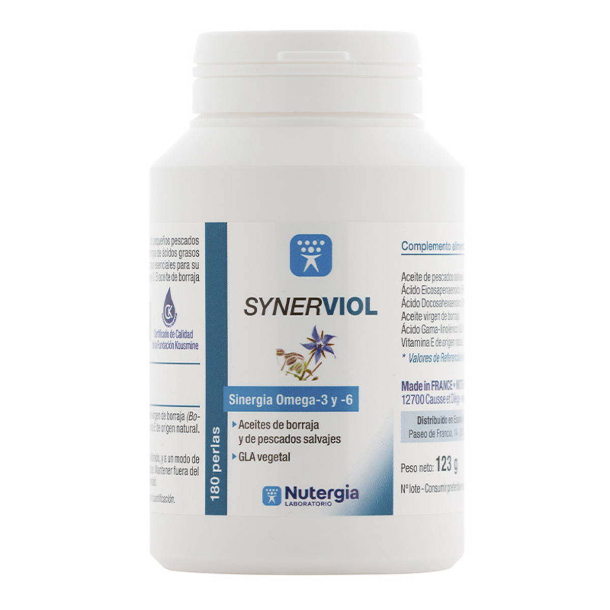 Synerviol ômega 3 e 6 180 pérolas Nutergia