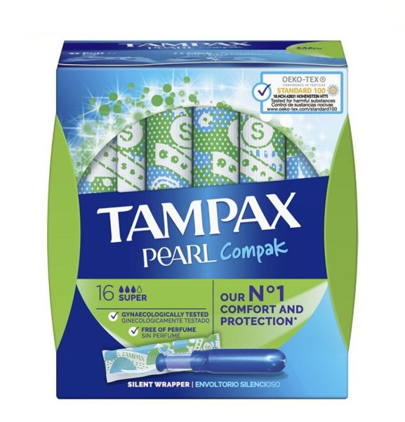 Tampax Pearl Compak Tampon Super 16 U – Tampax