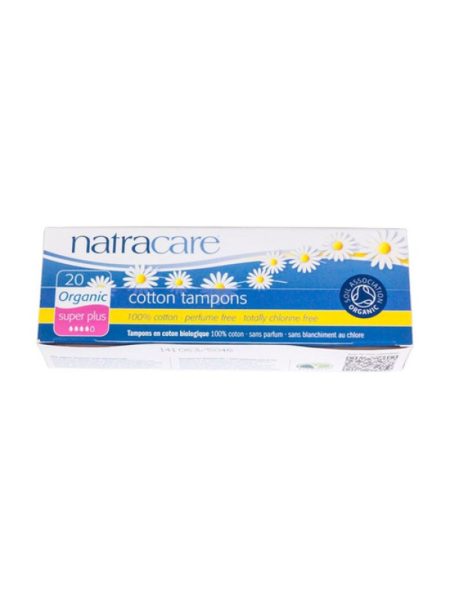 Tampon ohne Applikator Super-Plus Cotton Natracare