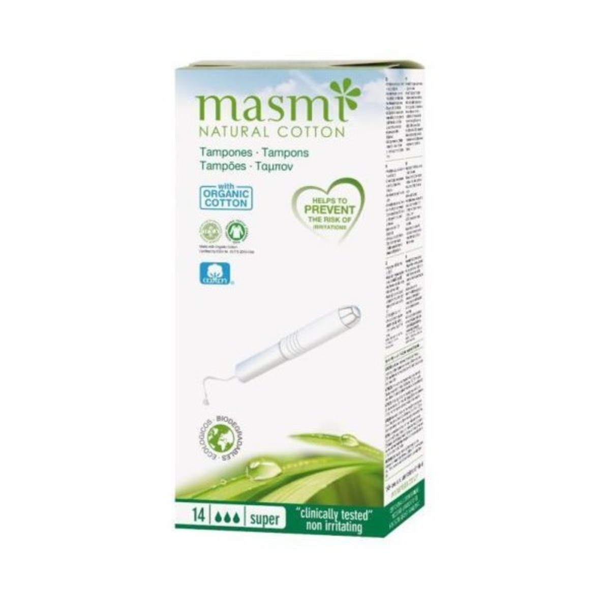 Tampones Masmi Natural Cotton Super 14U Masmi