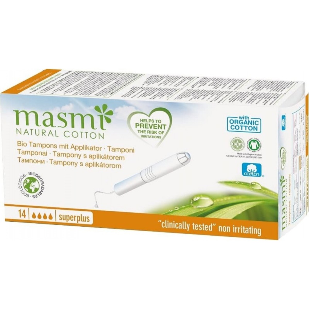 Tampones Masmi Natural Cotton Super Plus 14 U Masmi