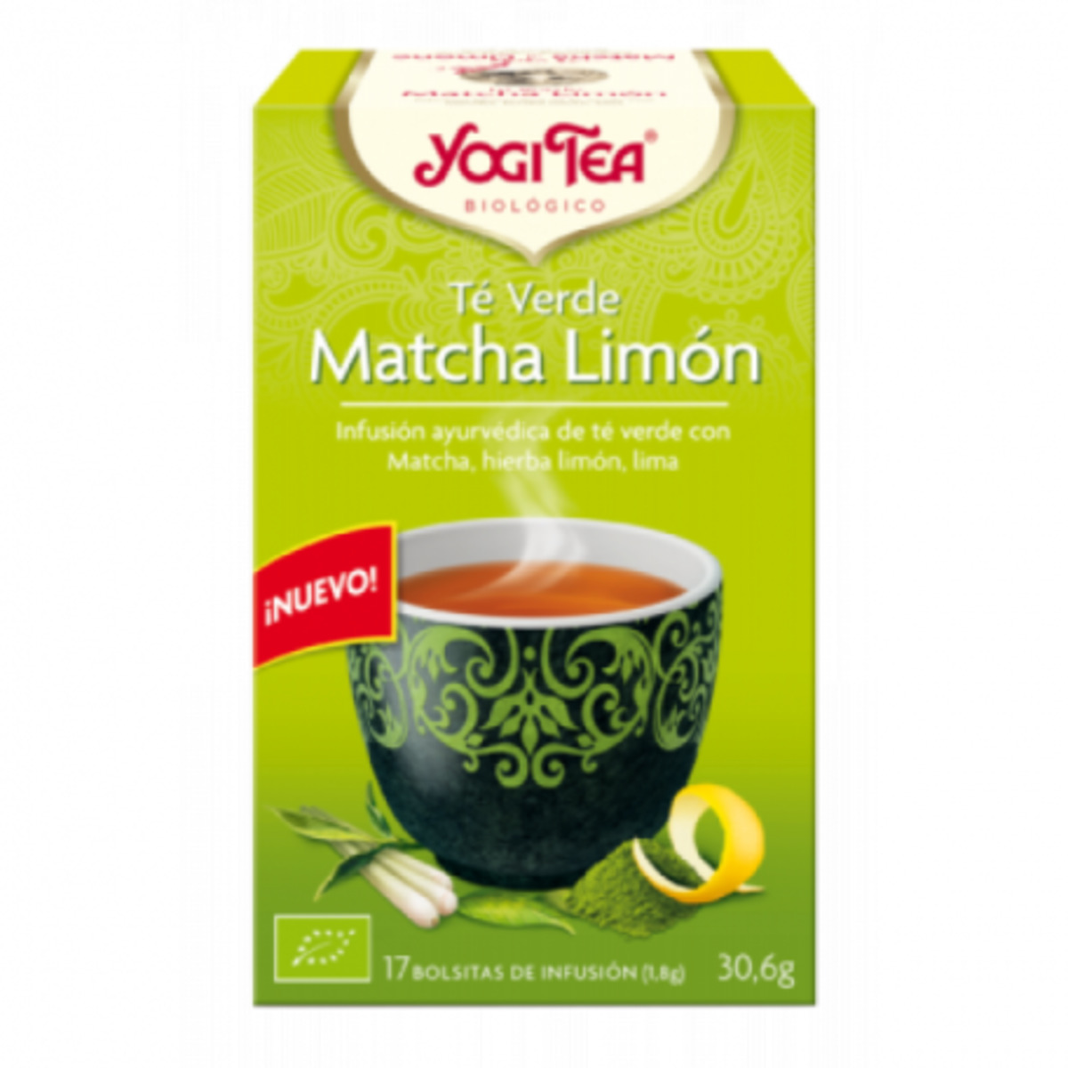 Té Verde Matcha Limón 17 Filtros 1, Yogi Tea – 8g