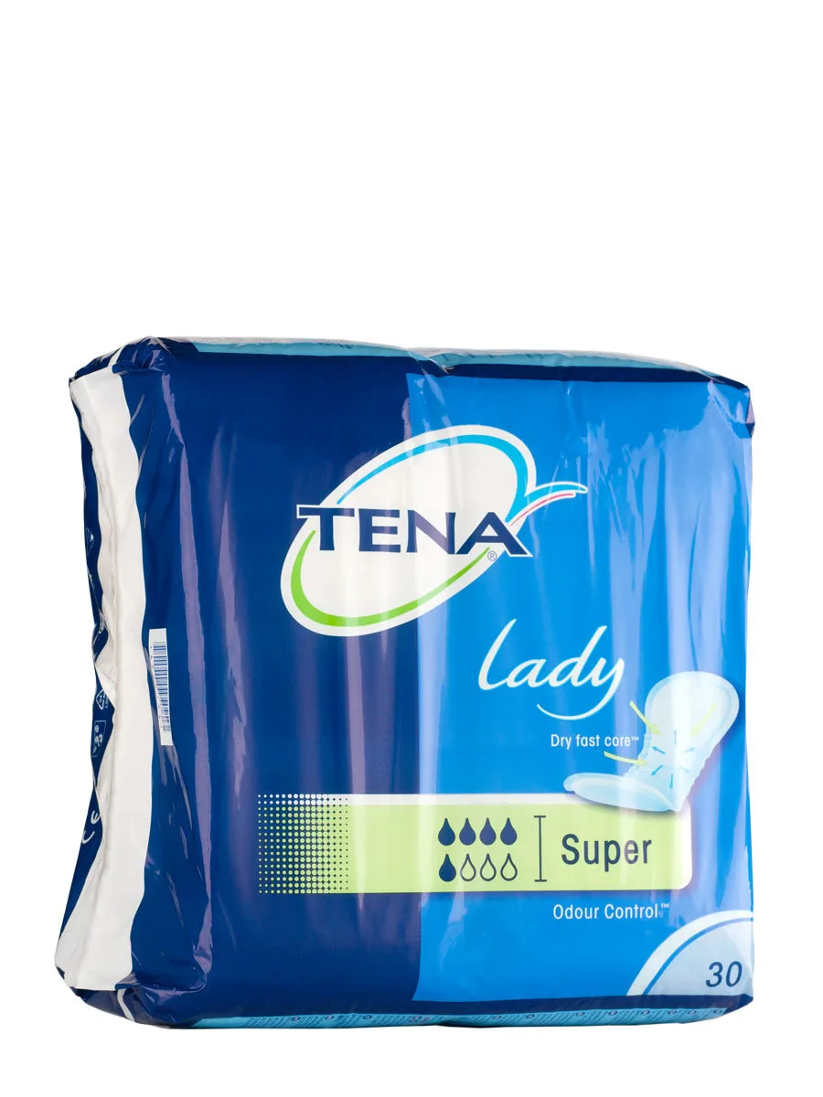 Tena Lady T- Super Ligera Absorción Inicial De Orina 30 Unidades