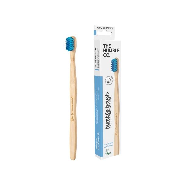 The Humble Co cepillo dientes bambú adulto sensible azul