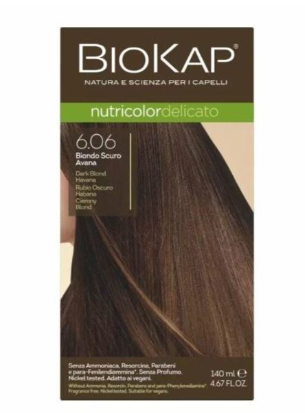 Tinta 6.06 Delicato Biondo Scuro Habana Biokap – 140ml