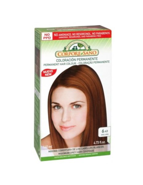 Tintura Naturale Bio nº 6.43 nocciola – Corpore Sano – 140ml