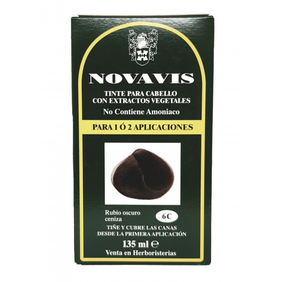 Tinte vegetal nº 6C rubio oscuro ceniza – Novavis