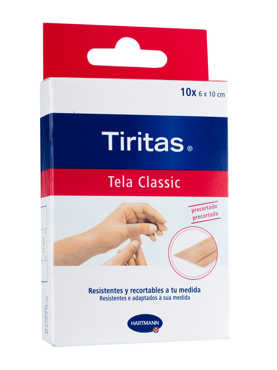 Tiritas Classic Precortadas 10 Unidades  6 X 10 Cm