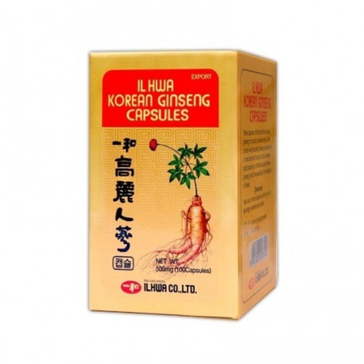 Tongil Ginseng coreano ILHWA 100 cápsulas