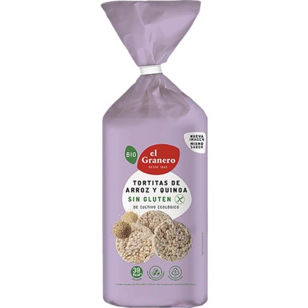 Rijst- en quinoakoekjes, 12 stuks, El Granero – 115 g