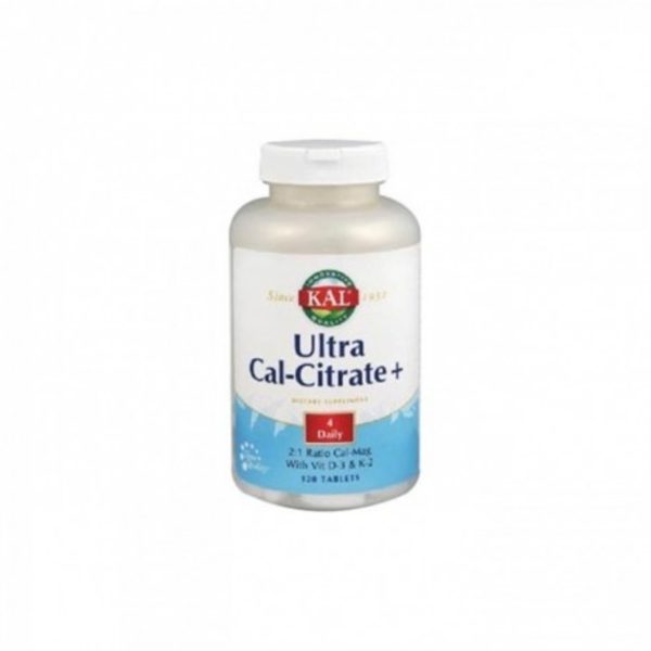 Ultra Cal Citrate + K2 120 Comprimés Solaray