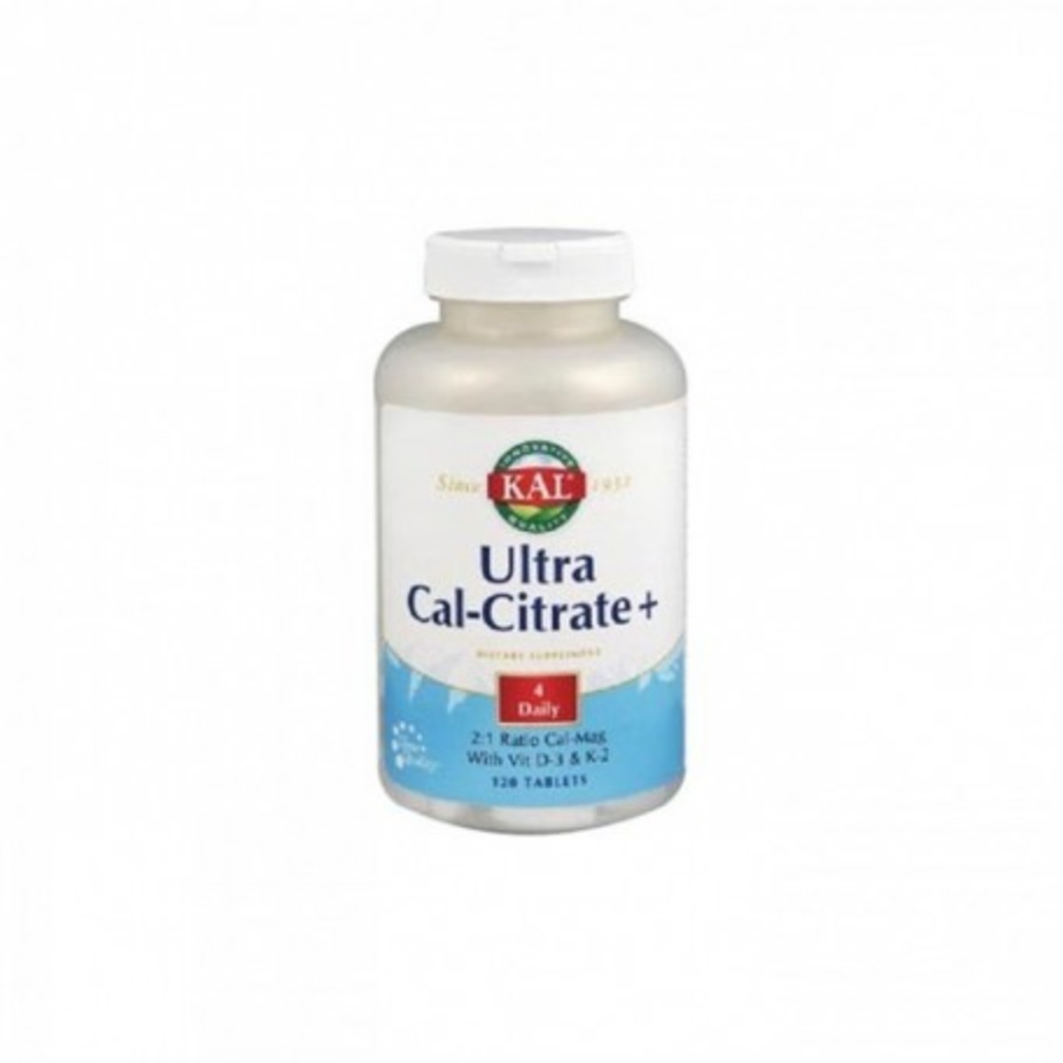 Ultra Cal Citrate + K2 120 Comprimidos Solaray