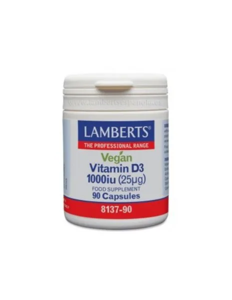 Vegan Vitamina D3 1000 UI (25µg) 90 Capsule Lamberts