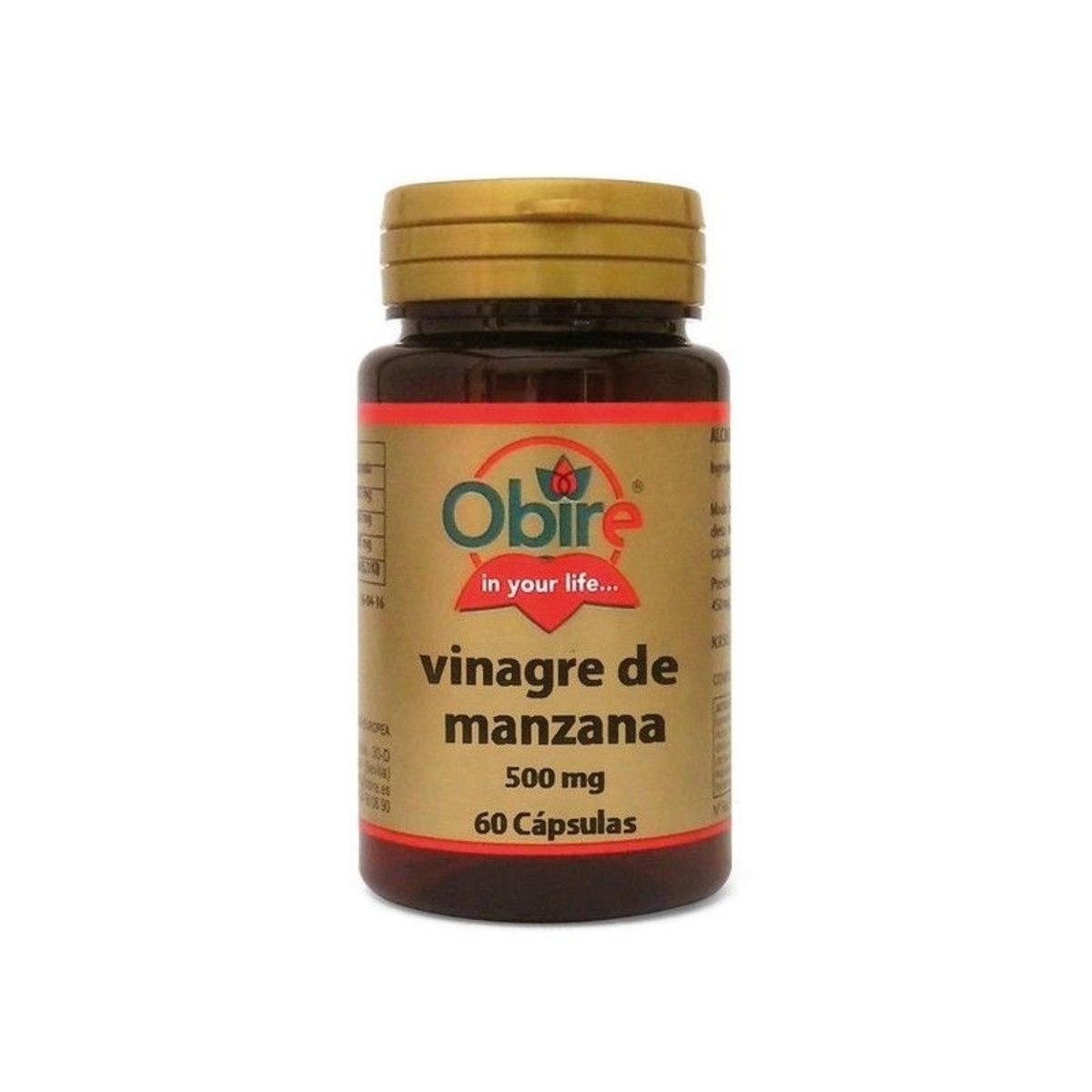 Vinagre De Manzana 500 mg 60 Cápsulas Obire