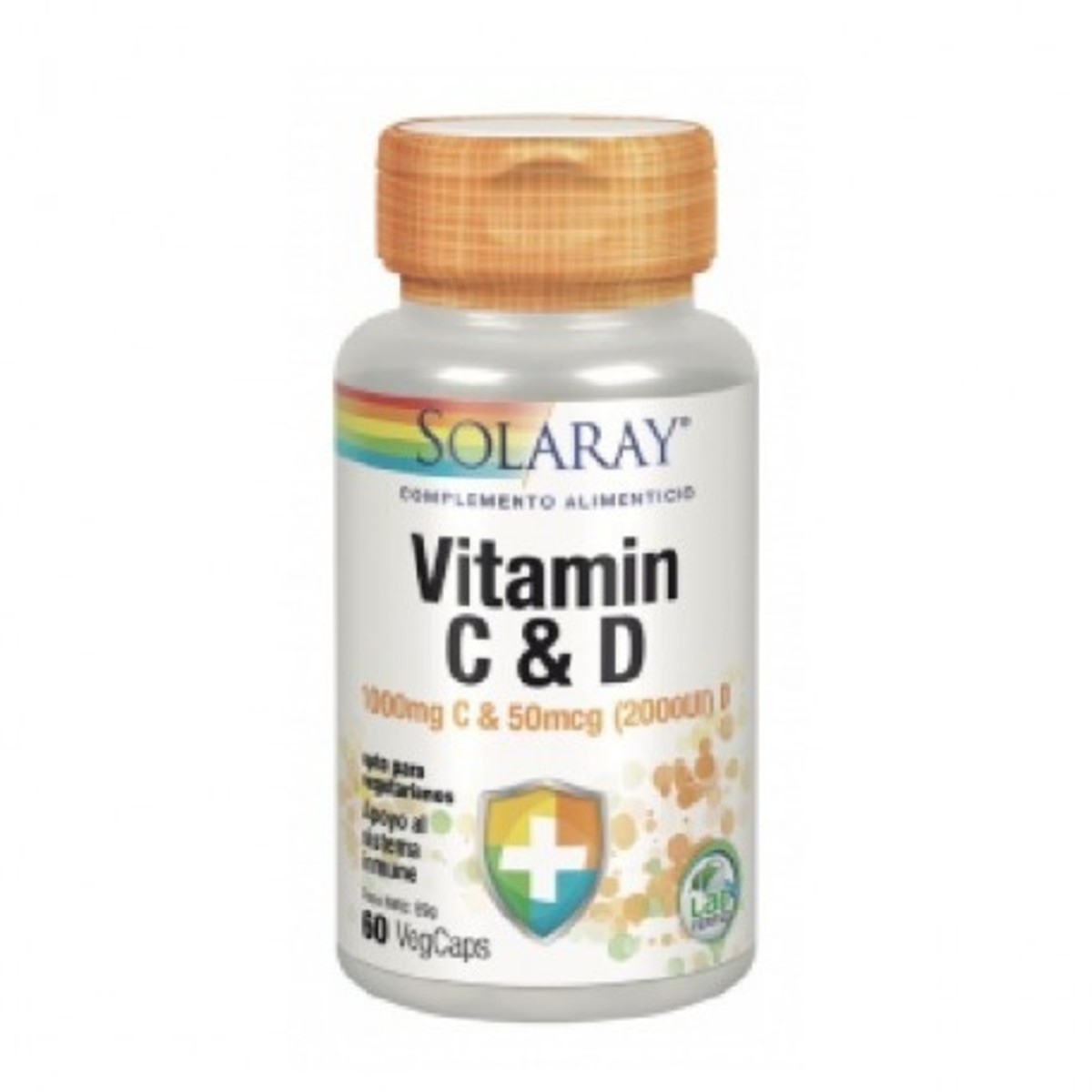 Vitamin C (1000 mg) + D (2000UI) 60 Vegcaps Solaray