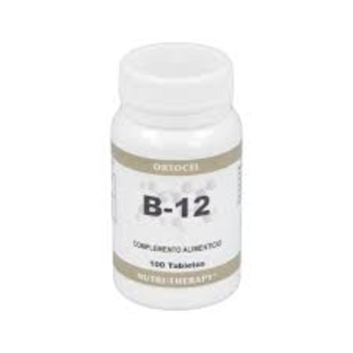 Vitamina B-12 500 mg 100 Comprimidos Ortocel Nutri-therapy