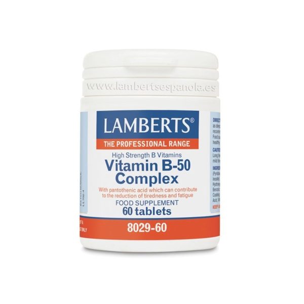 Vitamine B-50 Complexe 60 Comprimés Lamberts