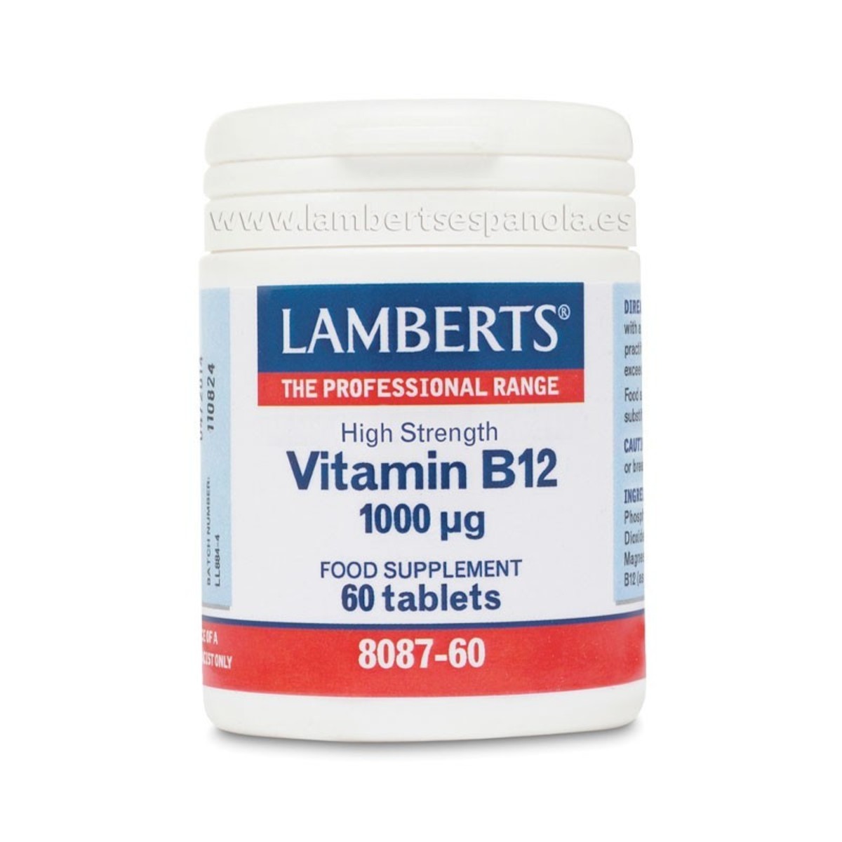 Vitamina B12 1000 mcg 60 Comprimidos Lamberts