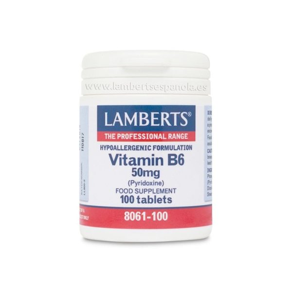 Vitamine B6 50 mg 100 Tabletten Lamberts