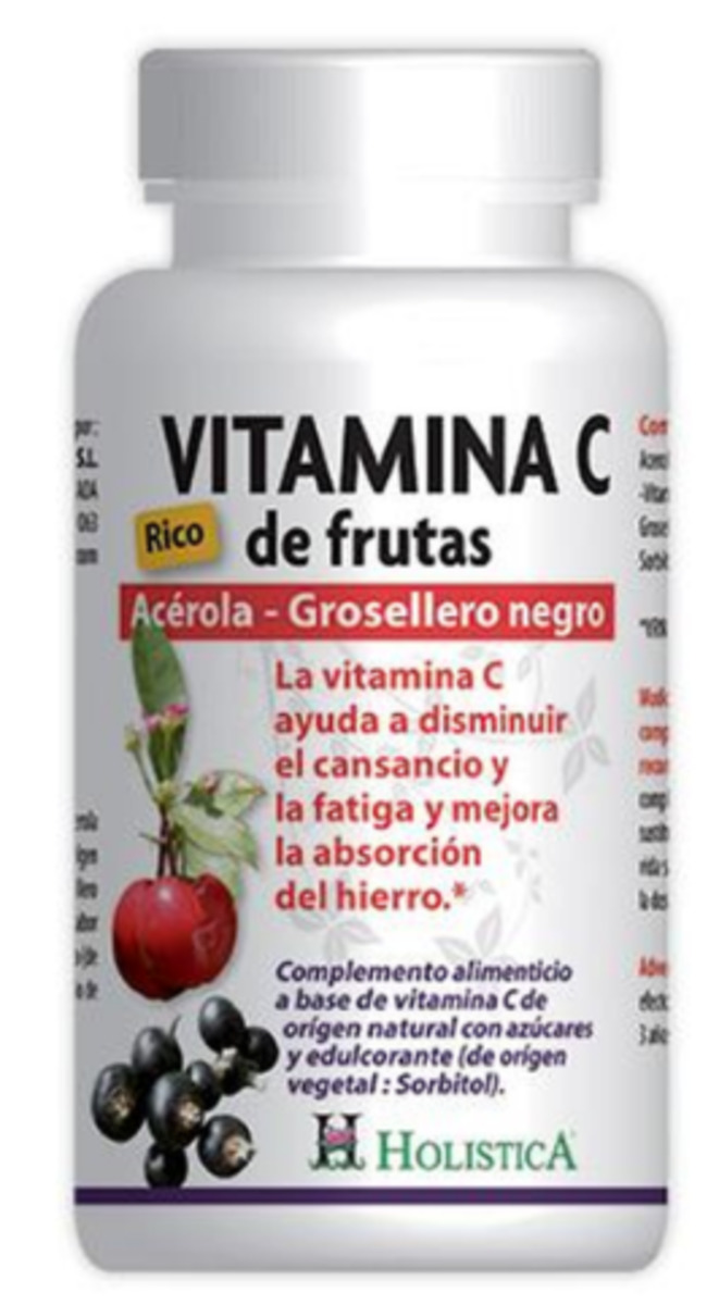 Vitamina C Frutas 60 Comprimidos Holistica