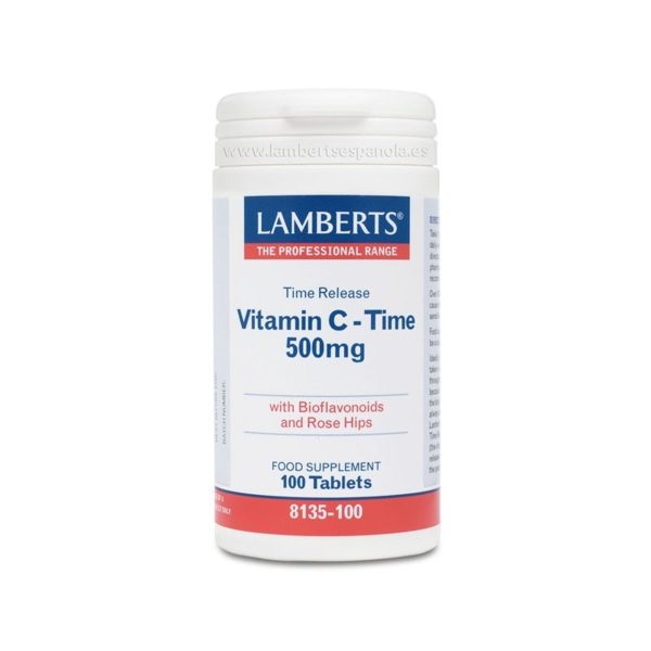 Vitamina C Time 500 mg di Rilascio Prolungato 100 Compresse Lamberts
