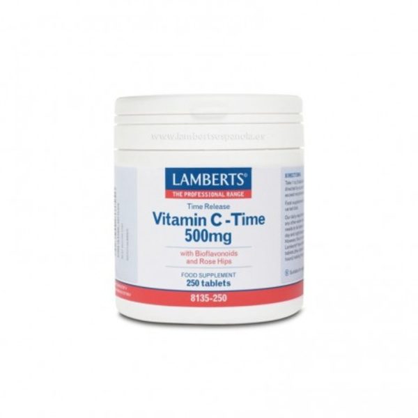 Vitamina C Time 500 mg di Rilascio Prolungato 250 Compresse Lamberts
