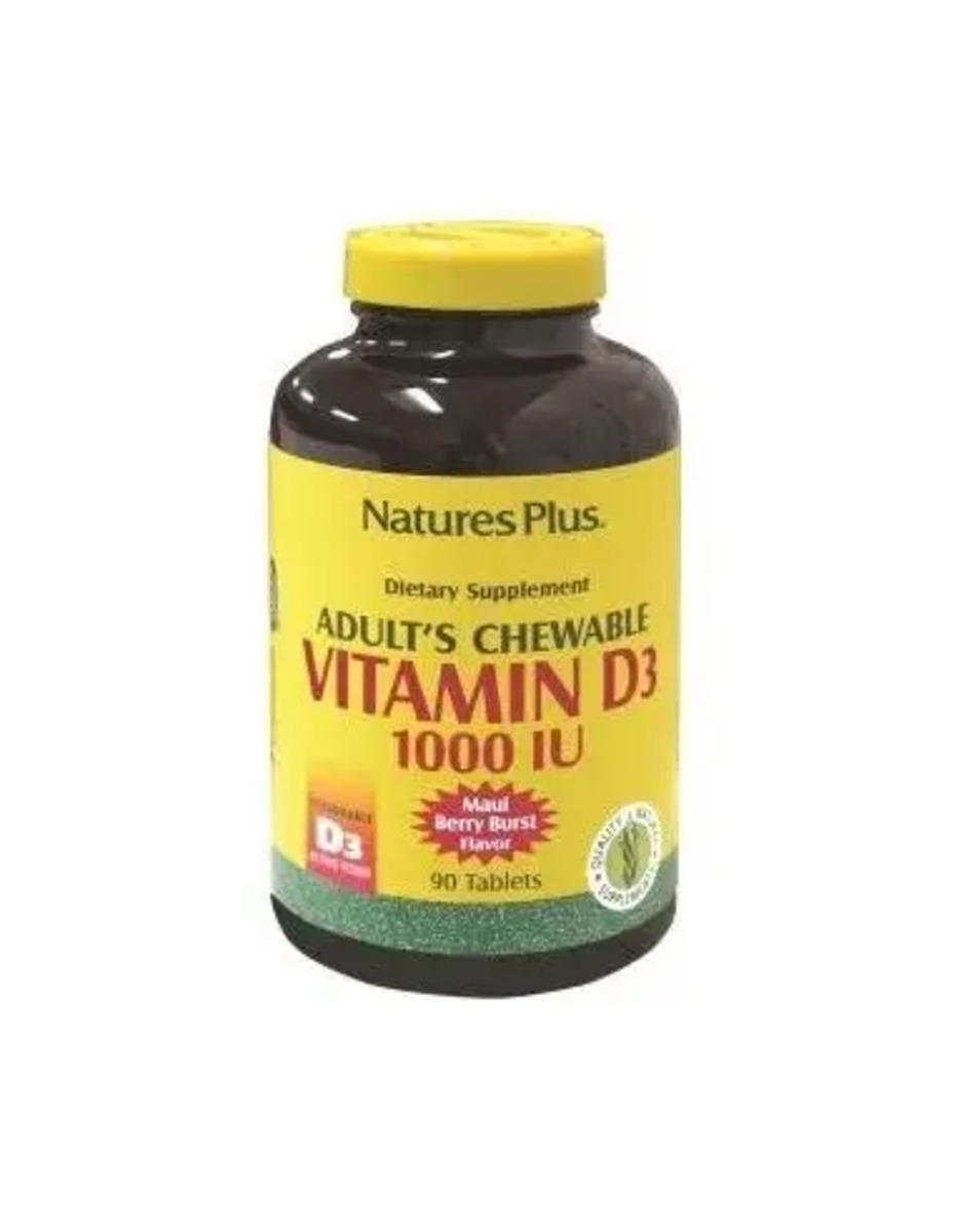 Vitamina D3 1000 Iu 90 Comprimidos Masticables Natures Plus