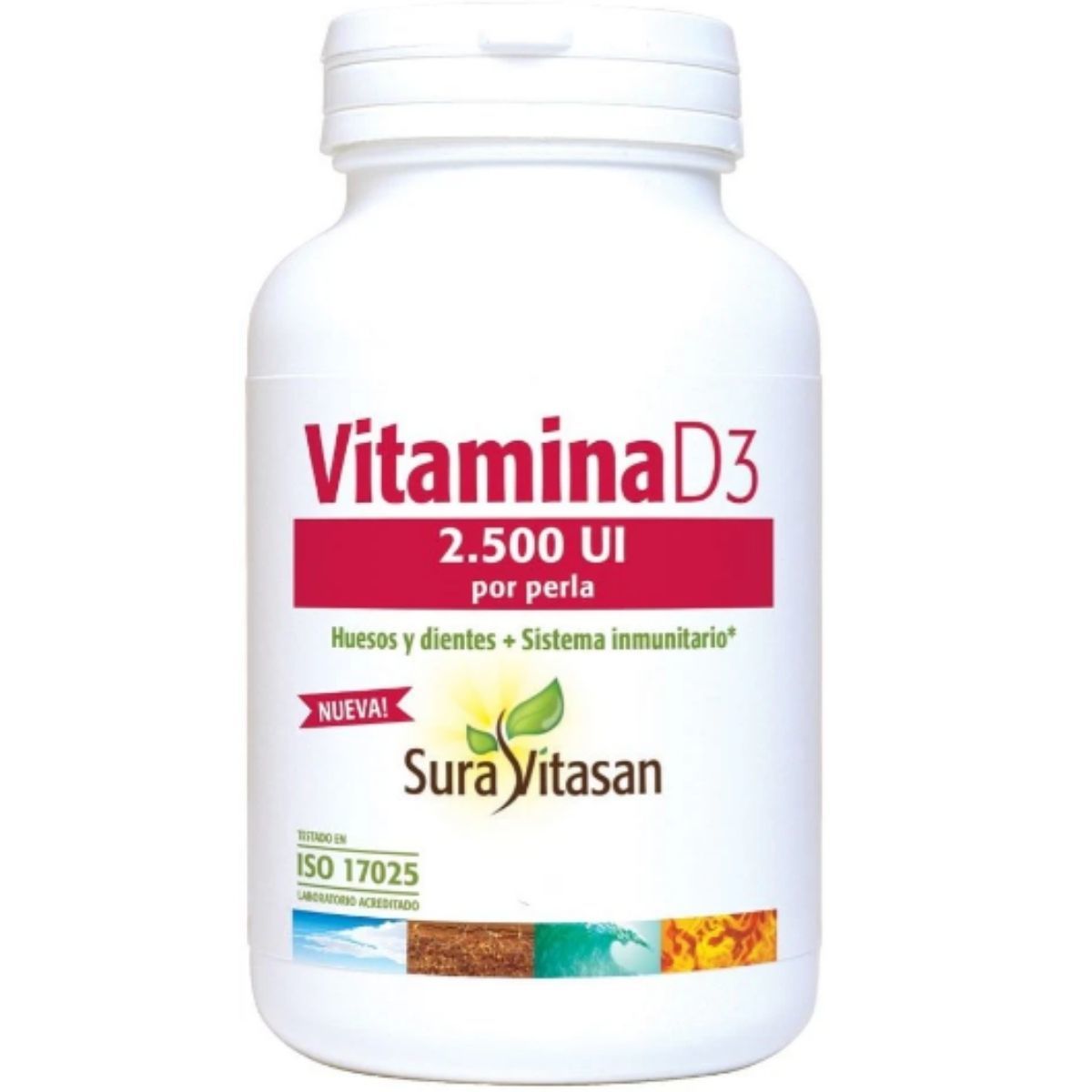 Vitamina D3 2500 UI 120 Perlas Sura Vitasan