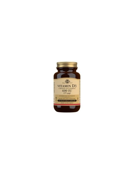 Vitamina D3 600Ui 15 Mcg 60 caps Solgar
