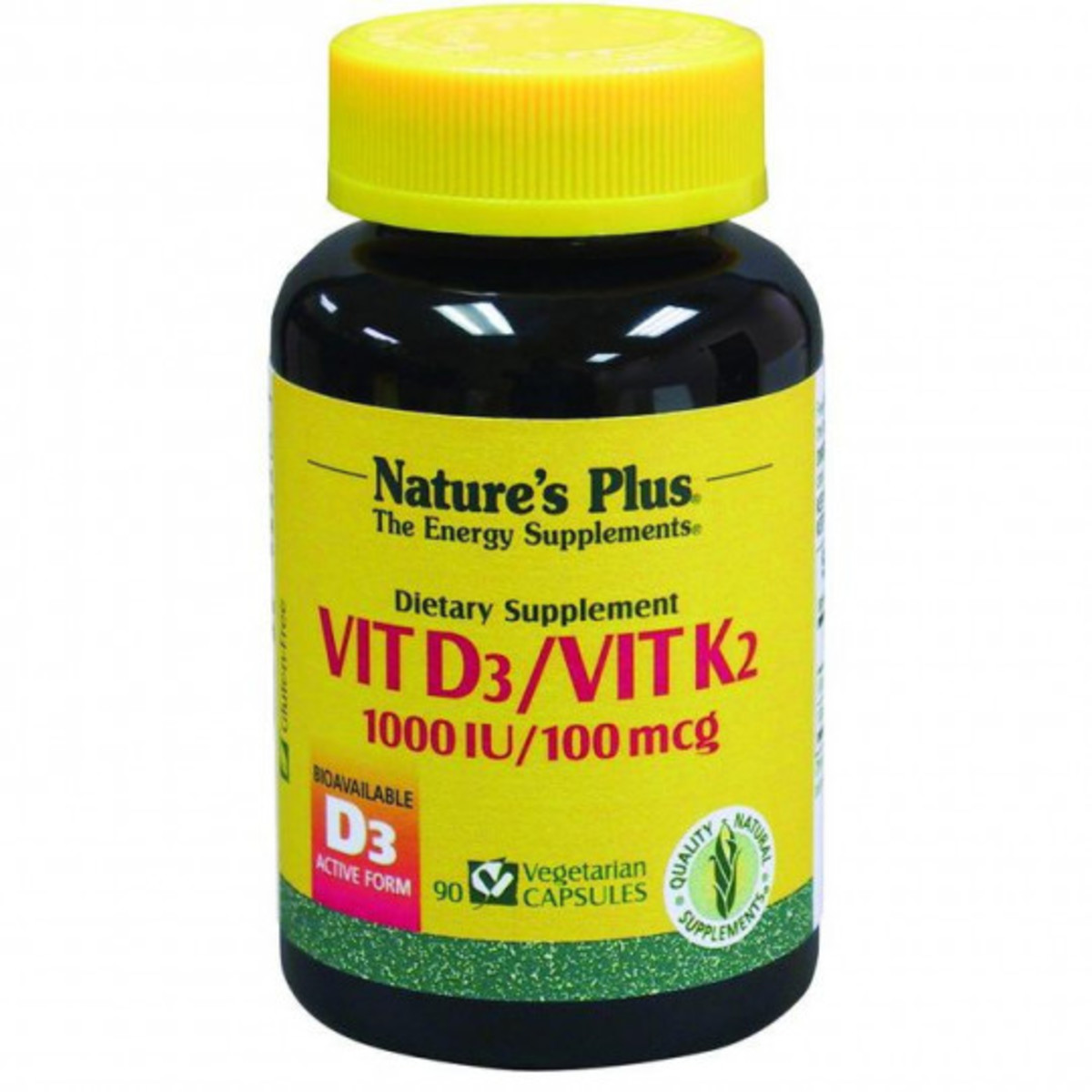 Vitamina D3 Vitamina K2 90 Cápsulas Natures Plus