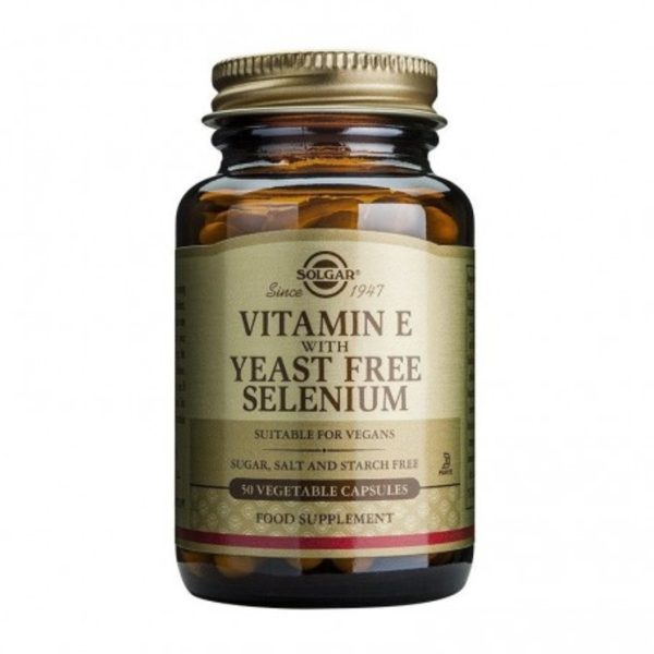 Vitamine E 50 Capsules Avec Sélénium Sans Levure Solgar