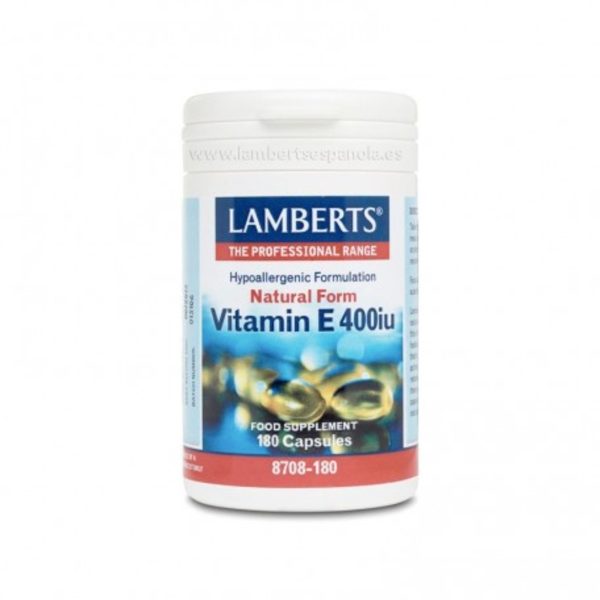 Vitamine E Natural 400 UI 180 Capsules Lamberts
