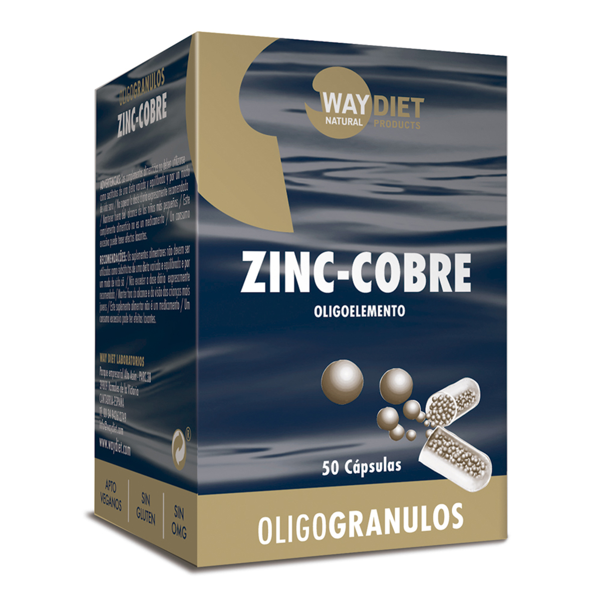 Waydiet ZINC-COBRE Oligogránulos 50 Cápsulas
