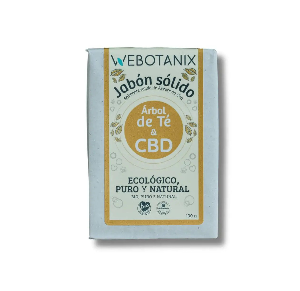 Webotanix Jabón sólido BIO Árbol de Té y CBD – 100g