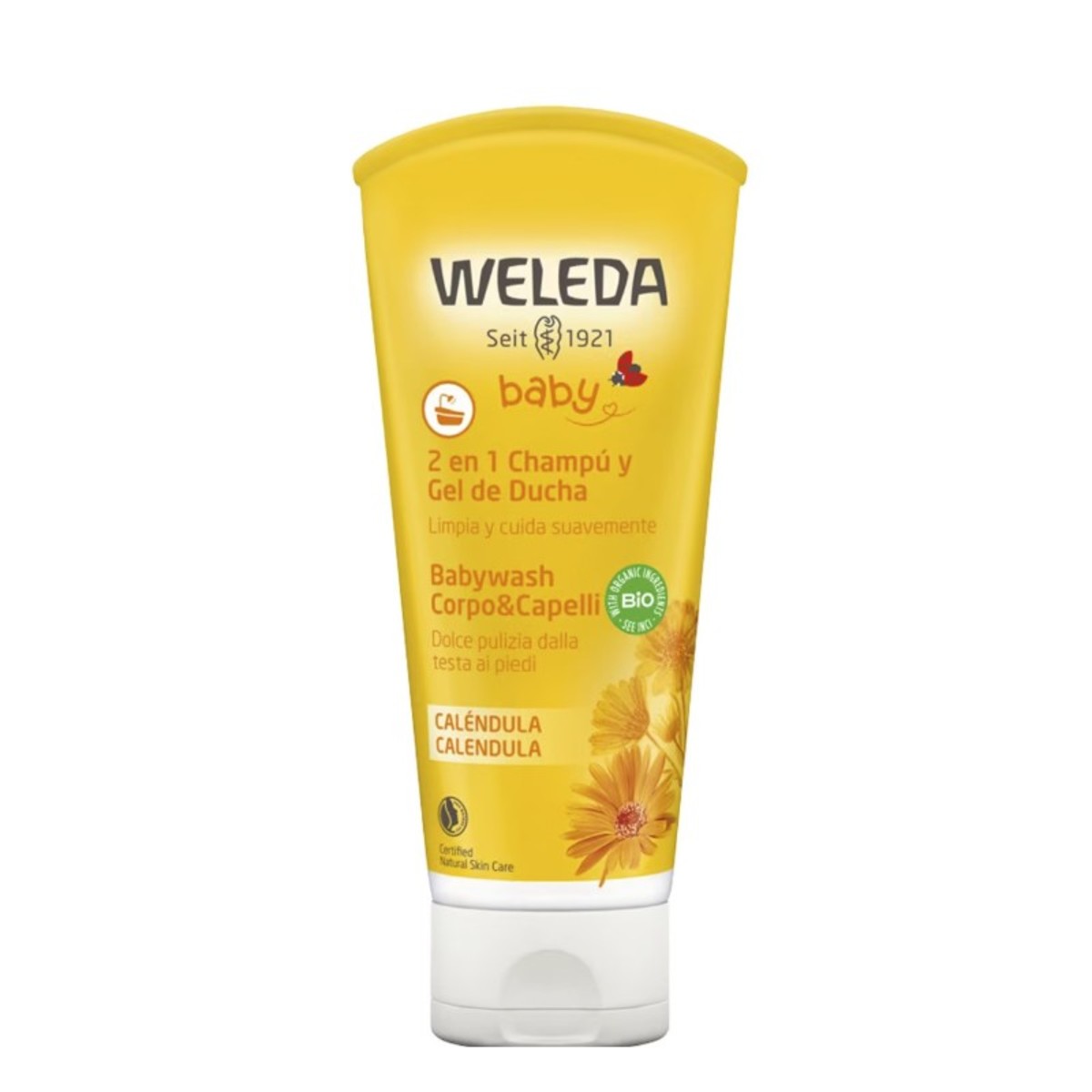 WELEDA Champú y Gel de Ducha 2 en 1 de Caléndula Bebé 200 ml
