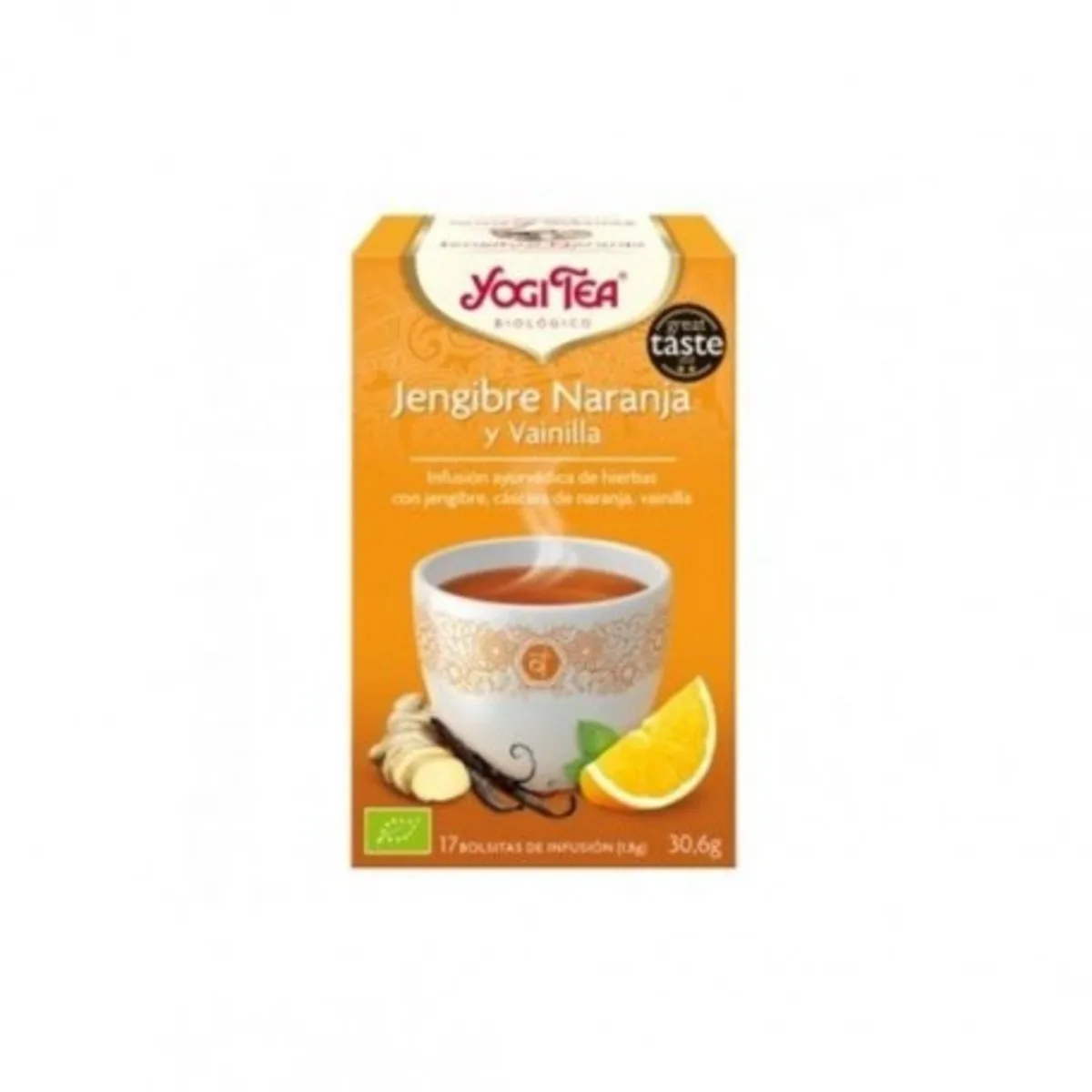 Yogi Tea Ingefära/vanilj/apelsin 17 påsar – 2g
