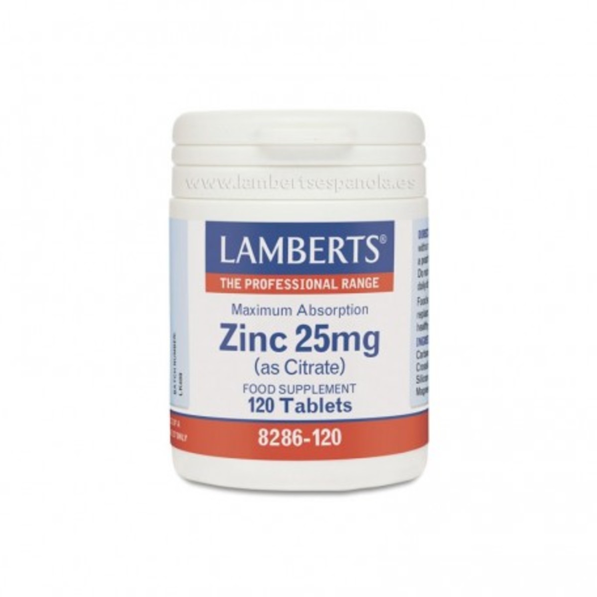 Zinc 25mg 120 Comprimidos Lamberts