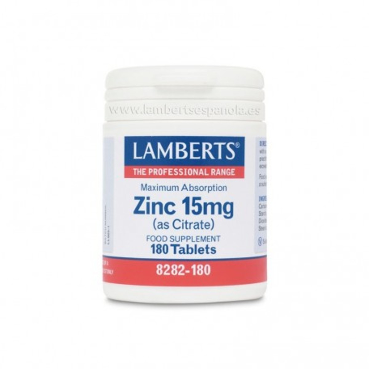 Zinc (Citrato) 15mg 180 Comprimidos Lamberts