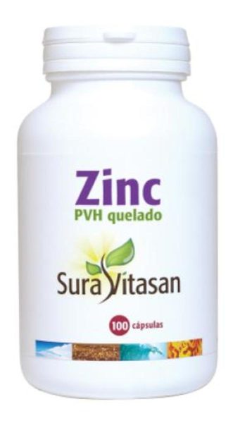 Zinc Pvh Gechelateerd 25 Mg 100 capsules sura Vitasan