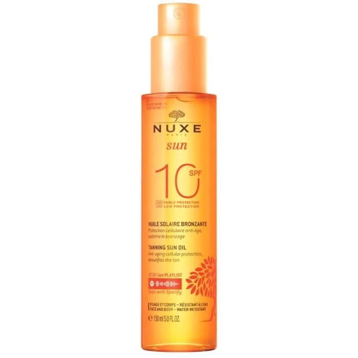 Nuxe Sun aceite bronceador SPF 10 baja protección spray 150 ml